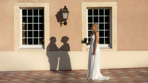 Photo de mariage insolite jeu d'ombres