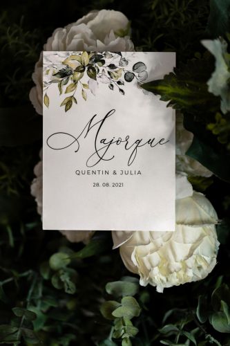 Invitation de mariage dans les fleurs